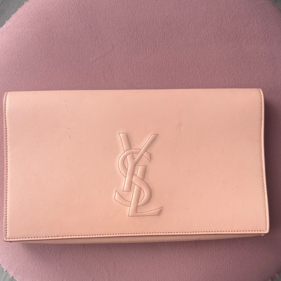 Yves Saint Laurent Handbags - Yves Saint Laurent Pink/Blush Clutch